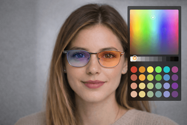 Try New Lens Colors on Your Actual Glasses
